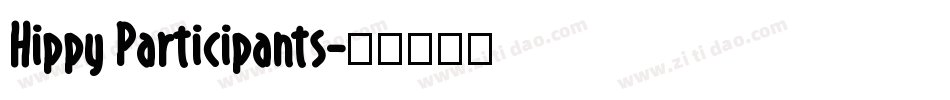 Hippy Participants字体转换